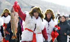 Winter fishing tourism festival held in Hohhot, north China's Inner Mongolia
