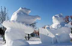 Highlights of snow sculpture competition in Harbin, NE China's Heilongjiang