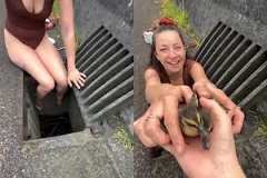 【動画】雛を助けるためにスカートを脱いで汚い排水溝に入ったお姉ちゃん。