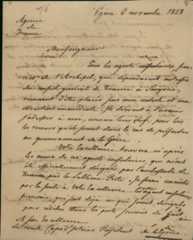 Consular Agent of France to the Greek Government Baron Antoine Juchereau de Saint-Denis announces to Governor of Greece Ioannis Kapodistrias that the Consuls of France in 7 islands of the Cyclades and in Samos are placed under his own jurisdiction Page 1