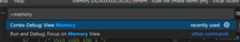 VSCode - Debug session - Memory command