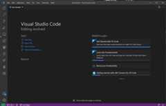 Visual Studio Code first time