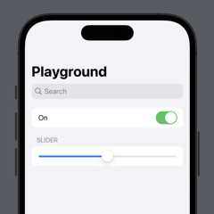 Settings view rendered with toggle and slider