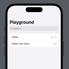 Settings view rendered with picker