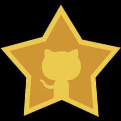 Big star with the GitHub logo in it. Frenck is a GitHub Star.