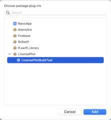 Choose package plugins