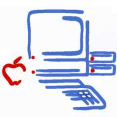 Matisse line drawing of Apple IIGS