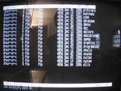 A screenshot of a Unix directory listing, white text on a black background