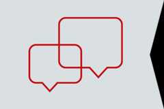 Two speech bubbles overlapping