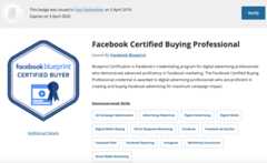 Facebook Blueprint certification badge