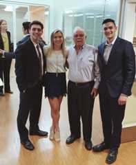 Students at an internship