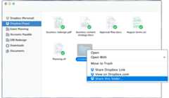 Dropbox shared folder