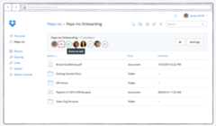Dropbox people banner on shared folders