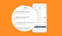 Screenshot showing the new offline mode feature in the Dropbox mobile app.