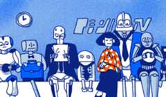 Illustration for post on robots, AI and the future of work
