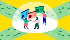 Illustration depicting secure collaboration