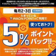 毎月2・3日ポイントバック