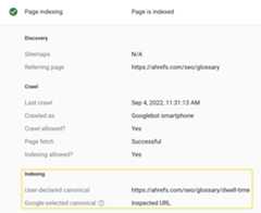 Checking how a URL is indexed in Google Search Console
