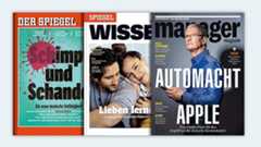 Titelblätter des SPIEGEL Verlags