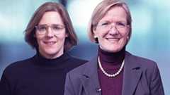 Abbildung der Zertifikatsleitung Gabriele Fuchs und der SPIEGEL-Expertin Julia Pollak. Der Klick führt zum Kurs.