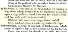 Samuel Johnson's definition of Barbecue