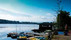 Calm waters of Lake McConaughy near Ogallala, Nebraska