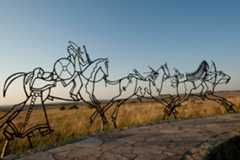 “Peace Through Unity” sculpture at Little Bighorn National Monument in Crow Agency