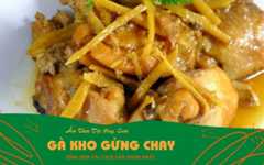 công thức gà kho gừng chay tốn cơm