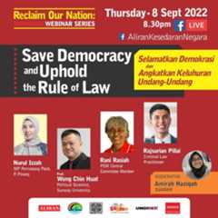 Save democracy, uphold rule of law