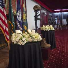 Honorary display at a remembrance ceremony to honor eight headquarters personnel and staff, that were killed in a terrorist bombing, 25 years ago, at the headquarters for OPM-SANG, a subordinate unit to Army Security Assistance Command, in Riyadh,...