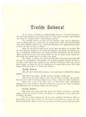 Sowjetisches Propagandaflugblatt für deutsche Soldaten an der Ostfront, Sowjetunion, 1941