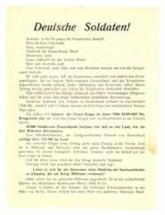 Sowjetisches Propagandaflugblatt für deutsche Soldaten an der Ostfront, Sowjetunion, 1941