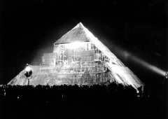 The first Pyramid stage at Glastonbury Festival, 1971. 