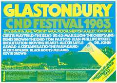 Glastonbury Festival poster, 1983. 