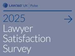 Promo that reads Law360 UK Pulse 2025 Lawyer Satisfaction Survey