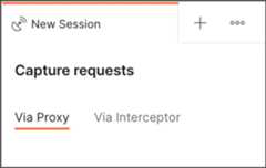 Capture via proxy tab
