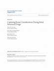 Research paper thumbnail of Capturing Reuse Considerations During Initial Structural Design