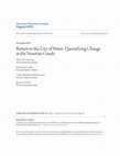 Research paper thumbnail of Return to the City of Water: Quantifying Change in the Venetian Canals