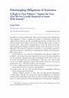 Research paper thumbnail of Disentangling obligations of assistance. A reply to Clare Palmer. Relations: Beyond Anthropocentrism