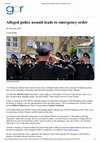Research paper thumbnail of GAR - Alleged police assault leads to emergency order