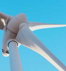Wind Turbine Blades Closeup