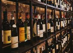 Wine Bottles on Shelves