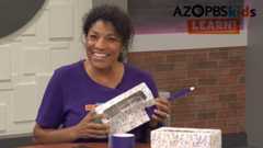 Lisa doing a guitar craft