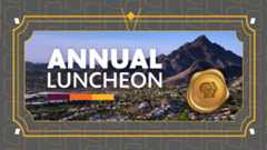 A view of Phoenix with the PBS logo and text reading: Annual Luncheon