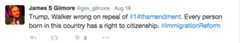 Jim Gilmore 14th Amendment tweet 2015.png