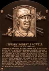 Jeff Bagwell Hall of Fame plaque