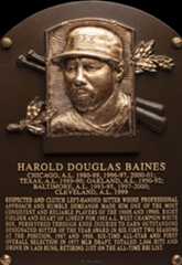 Harold Baines Hall of Fame plaque
