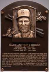 Wade Boggs Hall of Fame plaque