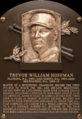 Trevor Hoffman Hall of Fame plaque