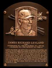 Jim Leyland Hall of Fame plaque